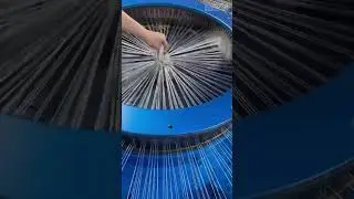 Debugging display of large diameter fire hose circular loom