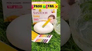 Is Santoor Baby Soap Safe? pH test #shorts #phtest #shortvideo #phtesting #skinwhitening