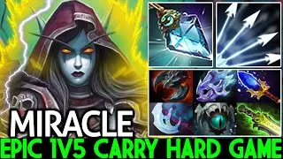 MIRACLE [Drow Ranger] Epic 1v5 Carry Hard Game Insane Arrows Damage Dota 2