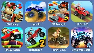BB Racing,Offroad Legnds,BB Racing 2,Hill Dash 2,Blocky Roads,Hill Climb 2,Prime Peaks,Monster Truck