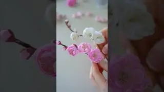 粘土で作る梅の花 DIY Clay Japanese apricot plum blossom #handmade #coldporcelain #clayart