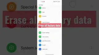 erase all data factory reset android phone | erase all data #shorts #youtubeshorts #viralshorts
