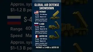 Patriot vs S-400 vs Aster 30 &ndash; Ultimate Air Defense System Comparison 🔥🇺🇲 #shorts