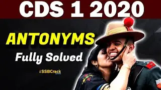 CDS 1 2020 English Antonyms  | CDS Exam Antonyms | CDS 2020