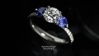 Diamond & Sapphire Trilogy Bespoke Engagement Ring