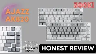 REKOMENDASI KEYBOARD GAMING 300K ! | AJAZZ AK820 DUAL TONE WHITE GREY MECHANICAL YELLOW SWITCH