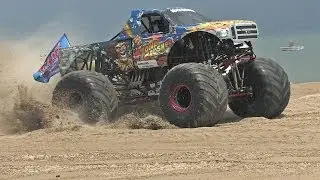Stone Crusher Monster Truck Freestyle | Monsters On The Beach 2013 | Saturday Afternoon