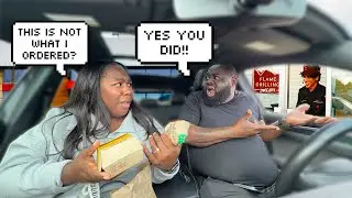 ORDERING FOOD THEN TELLING MY HUSBAND THAT'S NOT WHAT I ORDERED DRIVE THRU PRANK *HILARIOUS*