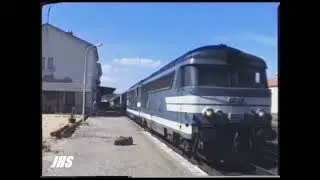A Alès et Langogne au temps des X 2800 et du Cévenol en rame tractée.