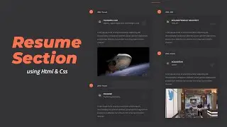 Resume Section using Html & Css For Beginners.