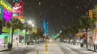 Myrtle Beach gets record snowfall in rare winter storm