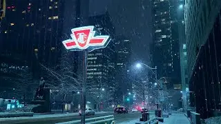 ⁴ᴷ⁶⁰ Walking in the Snow | Toronto - Near CN Tower, February 2022