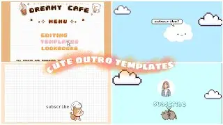 (. ❛ ᴗ ❛.) cute outro/ end screen templates (no text) // make your outro cute // dreamyesthetic .&bull;✧
