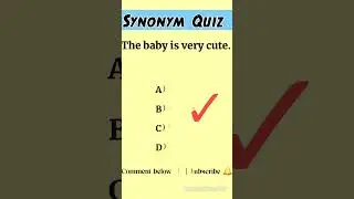 Synonyms Quiz Challenge 🔥 |Test Your Vocabulary in 30 Seconds!#shorts #quiz #english #wordpuzzlegame