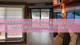 Review Foiresoft Standard Custom Zebra Roller Blinds for Windows [W10&ndash;105 x H10&ndash;115 Inch, White, Bas