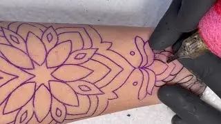 Mandala style female Tattoo | Speed up