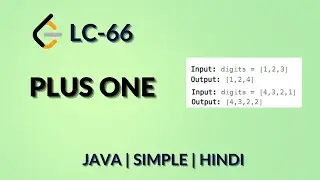 Plus One | Leetcode 66 | Java Hindi