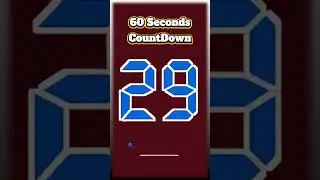 60 Second Digital Countdown | Deep Burgundy Screen