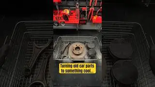 Turning old car parts into an unique lamp! ⚙️#shorts
