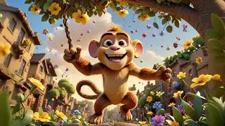 Three Silly Monkeys Swing on Vines | Jungle Song for Kids | Fun Nursery Rhymes and Baby Songs