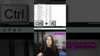 Ctrl + K // Excel Hot-Keys A-Z #shorts