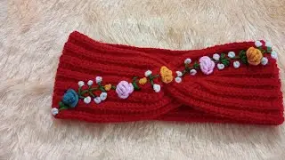 Twist headband knitting design tutorial in hindi/how to knit headband design