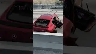 Mercedes GTX290 High-Speed Crash- BeamNG.Drive #666#shorts #001