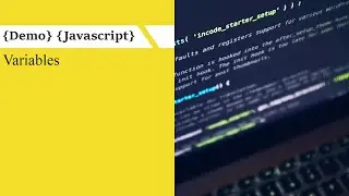 [JavaScript][Demo] Variables.