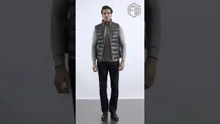 Reeves Black Leather Puffer Vest By Fateh Wear