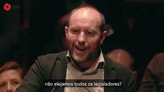 Rui Tavares no lançamento Primavera Europeia em Bruxelas
