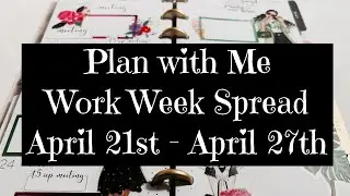 PWM Classic Skinny Happy Planner|Work Week Spread April 20th -27th