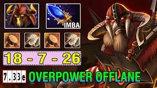 100% IMBA [Beastmaster] Offlane With Aghanim's Scepter Build 1v5 Run At Them Crazy 18Kills 7.333E
