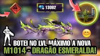 CONSEGUI A NOVA ARMA DE EVOLUÇÃO DRAGÃO ESMERALDA E BOTEI NO LEVEL MÁXIMO NO FREE FIRE
