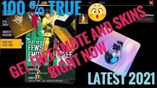 How to get FFWC 2021 emote for free ||with grenade and backpack skin
