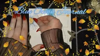 ASMR journaling | Blue Ocean Journal | Create with me 