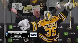 All hugs for Linus Ullmark's 1st shutout as a Bruin and Don DelNegro's retirement