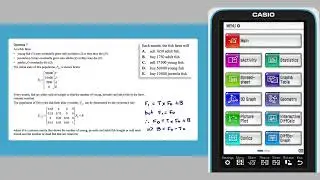 General Maths with ClassPad – performing matrix arithmetic calculations