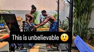 Back & bicep session with @amouzoucaleb  His routine will blow your mind, and our conversation 😲 