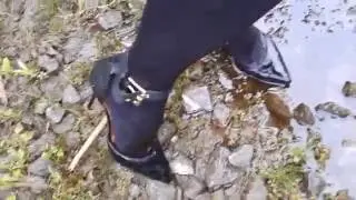 wet high heels