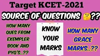 KEY ANSWERS | SOURCE OF QUESTIONS KCET 2021
