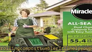 Miracle-Gro Large Dual Chamber Compost Tumbler &ndash; Easy-Turn, Fast-Working System &ndash; All-Season, Heavy