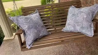 Psilvam Porch Swing, 2 Person Poly Lumber Outdoor Porch Swing, Suit for Garden, Porch and Park Revie