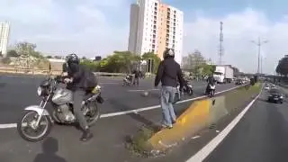 Riders Save Dog on busy highway