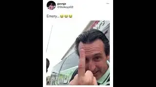 Unai Emery shows THE MIDDLE FINGER to Arsenal Fan