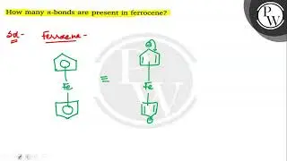 How many &pi;-bonds are present in ferrocene?