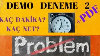 DEMO  PROBLEMLER DENEMESİ [6 SORU] +PDF  2020 TYT MSÜ KPSS ALES DGS