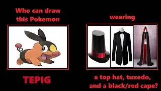 2026 Request To Draw Pok&eacute;mon Tepig Wearing Top Hat Tuxedo And Black/Red Cape #tepig