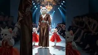 &ldquo;Royal Brown Cat Pajama Walk &ndash; Cutest Fashion Family Ever! 👑✨&rdquo; #shorts  #fashionshow #cutecats