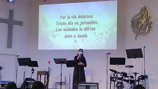 Angel sang Via Dolorosa on Good Friday service.