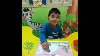 Let's make a tree with paper collage # fun activities # pre school learning activities